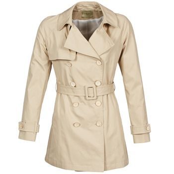 MARDI  women's Trench Coat in Beige. Sizes available:UK 10
