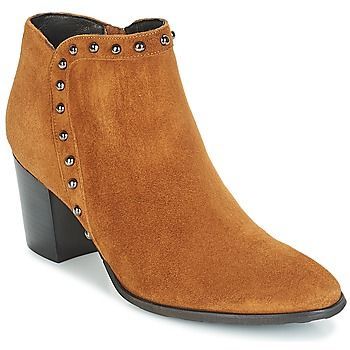 POUTZ  women's Low Ankle Boots in Brown