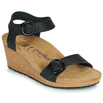 SOLEY RING BUCKLE  women's Sandals in Black. Sizes available:3,4,5,7,8