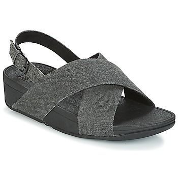 LULU CROSS BACK-STRAP SANDALS  women's Sandals in Black. Sizes available:4
