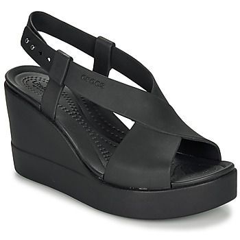 CROCS BROOKLYN HIGH WEDGE W  women's Sandals in Black. Sizes available:7,5,7,8