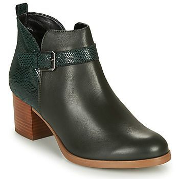 PATTY 2  women's Low Ankle Boots in Green. Sizes available:3.5,4,5,6,6.5,7.5