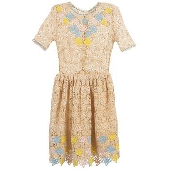 ROSES  women's Dress in Beige. Sizes available:UK 10