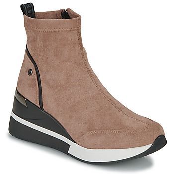 140057  women's Shoes (High-top Trainers) in Brown
