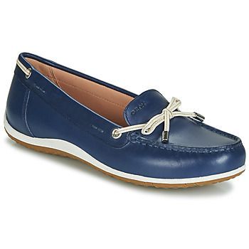 D VEGA MOC  women's Loafers / Casual Shoes in Blue. Sizes available:4,5,6