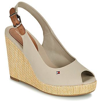 ICONIC ELENA SLING BACK WEDGE  women's Sandals in Beige. Sizes available:6.5,6,7