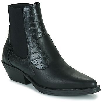 ONLBRONCO-2 SHORT PU COWBOY BOOT  women's Low Ankle Boots in Black