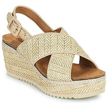 AMELA  women's Sandals in Beige. Sizes available:4,5,6,6.5