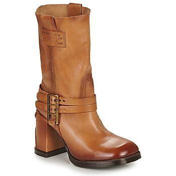 LUSSY BUCKLE  women's Low Ankle Boots in Brown