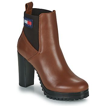 Essentials High Heel Boot  women's Low Ankle Boots in Brown