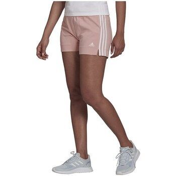 Essentials Slim 3 Stripes Shorts  women's Cropped trousers in Beige