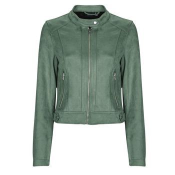 VMJOSE MARI SHORT FAUX SUEDE JACKET BOOS  women's Leather jacket in Green