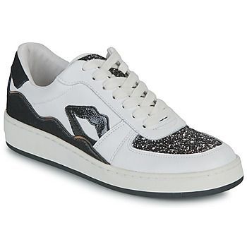 LOULOU BLANC NOIR GLITTER  women's Shoes (Trainers) in White