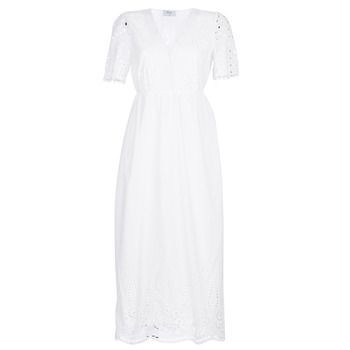 KATARELLE  women's Long Dress in White. Sizes available:S / M,M / L