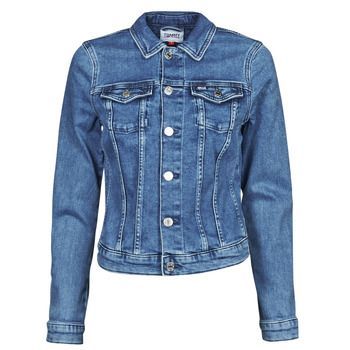 VIVIANNE SLIM DENIM TRUCKER NMBS  women's Denim jacket in Blue. Sizes available:S,XS,XXS,UK XS,UK S,UK M,UK L