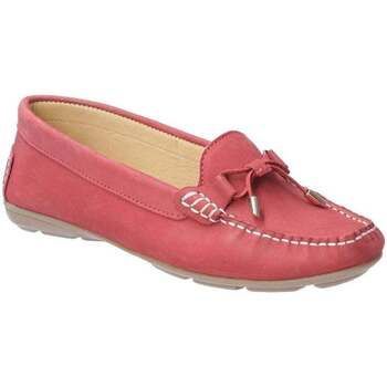 Maggie Womens Moccasin Shoes  women's Loafers / Casual Shoes in Red. Sizes available:3,4,5,6,7,8