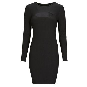 ES LS LANA DRESS  women's Dress in Black