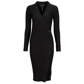 LS CECILE BODYCON DRESS  women's Long Dress in Black
