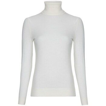Extra Fine Wool Roll Nk  women's Sweater in White