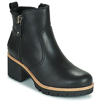PAULINE  women's Mid Boots in Black. Sizes available:5.5,6.5,7