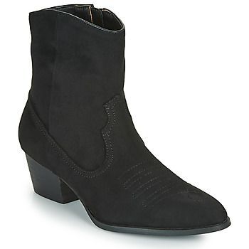women's Low Ankle Boots in Black