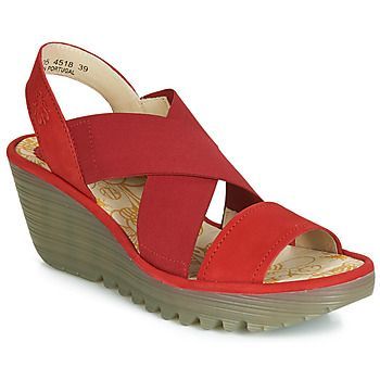 YAJI  women's Court Shoes in Red. Sizes available:6,7,8