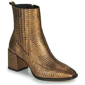 NILSA  women's Low Ankle Boots in Gold