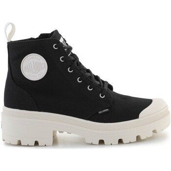 Lifestyle Pallabase Twill Black Marshmallow  women's Shoes (High-top Trainers) in Black