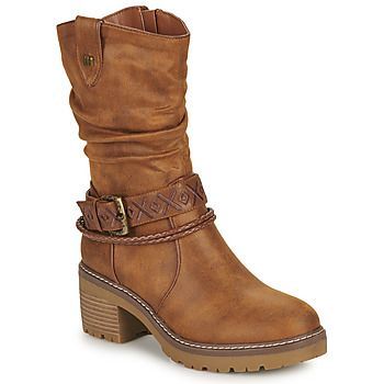 53539  women's Low Ankle Boots in Brown