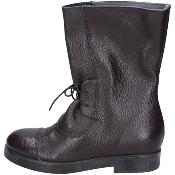 EZ496  women's Low Ankle Boots in Brown