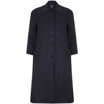 Single Breasted Wool and Cashmere Long Winter Coat  in Grey