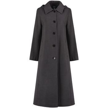Long Detachable Hooded Winter Coat  in Grey