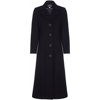Black Womens Single Breasted Cashmere Coat  in Black
