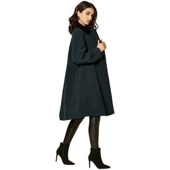 Cashmere Swing Coat  in Green