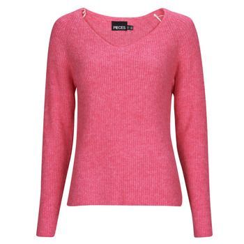 PCELLEN LS V-NECK KNIT NOOS BC  women's Sweater in Pink
