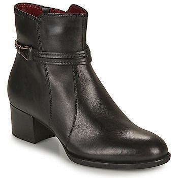 25042  women's Low Ankle Boots in Black