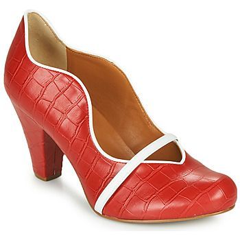 NEFI  women's Court Shoes in Red. Sizes available:3,4,5,6.5,7