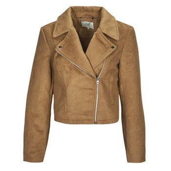 JDYTENNESSEE LEO BIKER JACKET OTW QIQ  women's Jacket in Brown