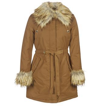 NEW GLAM  women's Parka in Brown