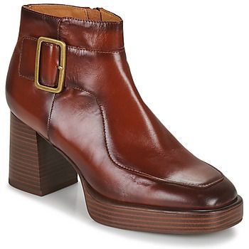 LUZAKA  women's Low Ankle Boots in Brown