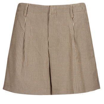 ONLMOLLY HW CHECK SHORTS TLR  women's Shorts in Beige