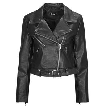 ONLNEWVERA FAUX LEATHER BIKER CC OTW  women's Leather jacket in Black