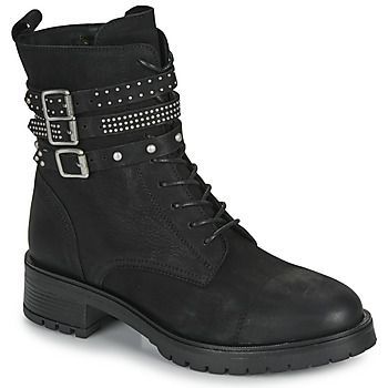 BX80135  women's Mid Boots in Black