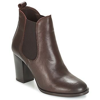 CLAFOUTI  women's Low Ankle Boots in Brown. Sizes available:3.5,6.5
