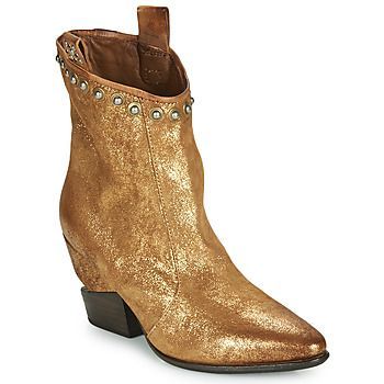 TINGET  women's Mid Boots in Gold