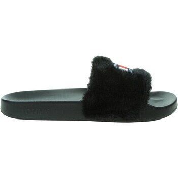 Tjw Fur Pool Slide  women's Flip flops / Sandals (Shoes) in Black