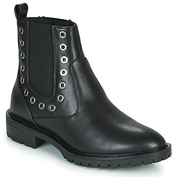 ONLTINA 3 PU BOOT  women's Mid Boots in Black. Sizes available:4,5,6,6.5,7.5