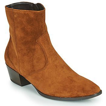 THOMBSTONE-ST-HS  women's Low Ankle Boots in Brown. Sizes available:5,6,8,5.5
