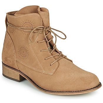 MARILU  women's Mid Boots in Beige. Sizes available:3.5,4,5,6,6.5,7