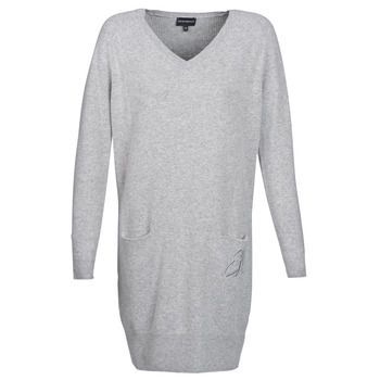 CROWA  women's Dress in Grey. Sizes available:UK 10,UK 14